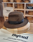 LEIFUR Lucky FEDORA | BEAVER FIFTY | SABLE BROWN | SIZE 59, US 7 3/8