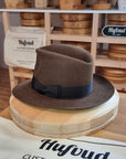 LEIFUR Lucky FEDORA | BEAVER FIFTY | SABLE BROWN | SIZE 59, US 7 3/8