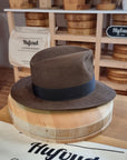 LEIFUR Lucky FEDORA | BEAVER FIFTY | SABLE BROWN | SIZE 59, US 7 3/8