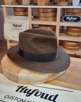 LEIFUR Lucky FEDORA | BEAVER FIFTY | SABLE BROWN | SIZE 59, US 7 3/8