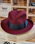 FLOKI FEDORA | RABBIT & HARE DELUXE FELT | BURGUNDY COLOR | SIZE 59, US 7 3/8