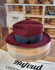 FLOKI FEDORA | RABBIT & HARE DELUXE FELT | BURGUNDY COLOR | SIZE 59, US 7 3/8