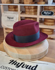 FLOKI FEDORA | RABBIT & HARE DELUXE FELT | BURGUNDY COLOR | SIZE 59, US 7 3/8