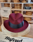 FLOKI FEDORA | RABBIT & HARE DELUXE FELT | BURGUNDY COLOR | SIZE 59, US 7 3/8