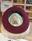 FLOKI FEDORA | RABBIT & HARE DELUXE FELT | BURGUNDY COLOR | SIZE 59, US 7 3/8