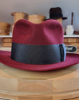 FLOKI FEDORA | RABBIT & HARE DELUXE FELT | BURGUNDY COLOR | SIZE 59, US 7 3/8