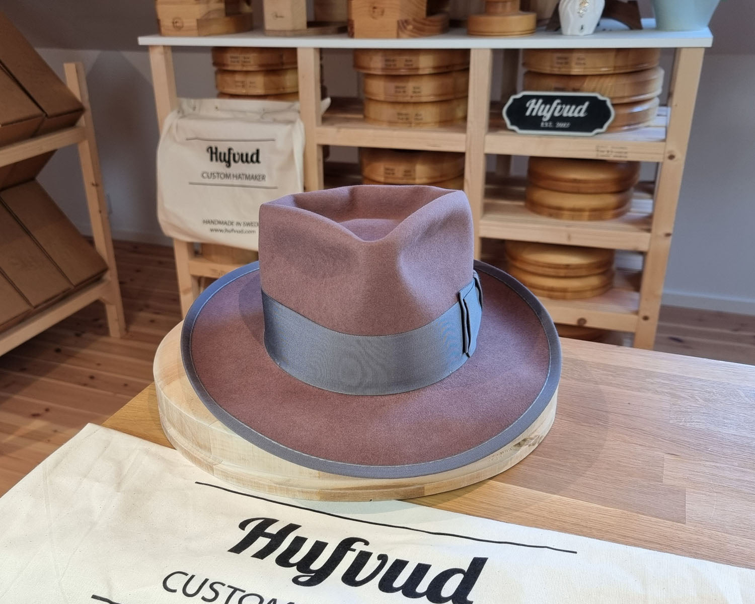 WHIPPET FEDORA | BEAVER FIFTY | DUSTY ROSE COLOR | SIZE 61, US 7 5/8