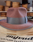 WHIPPET FEDORA | BEAVER FIFTY | DUSTY ROSE COLOR | SIZE 61, US 7 5/8