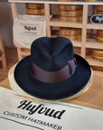 FLOKI FEDORA | BEAVER HUNDRED | DARK NAVY COLOR | SIZE 60, US 7 1/2