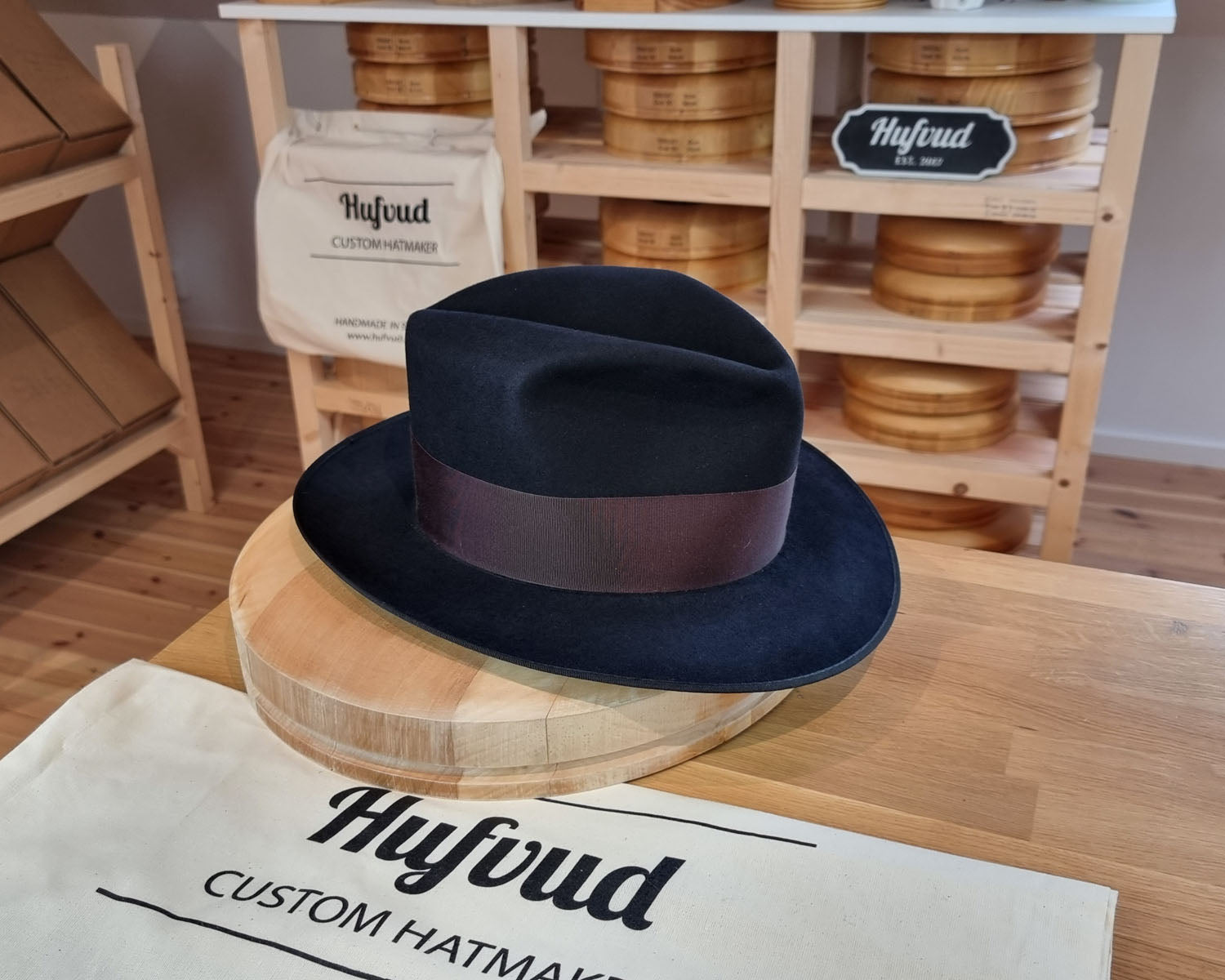 FLOKI FEDORA | BEAVER HUNDRED | DARK NAVY COLOR | SIZE 60, US 7 1/2