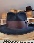 FLOKI FEDORA | BEAVER HUNDRED | DARK NAVY COLOR | SIZE 60, US 7 1/2