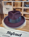 WHIPPET FEDORA | LIMITED EDITION | BEAVER HUNDRED | PLUM COLOR | SIZE 60, US 7 1/2