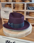 WHIPPET FEDORA | LIMITED EDITION | BEAVER HUNDRED | PLUM COLOR | SIZE 60, US 7 1/2