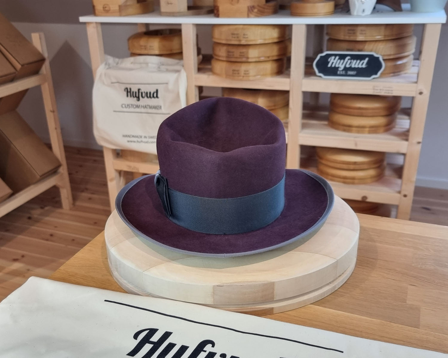 WHIPPET FEDORA | LIMITED EDITION | BEAVER HUNDRED | PLUM COLOR | SIZE 60, US 7 1/2