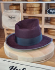 WHIPPET FEDORA | LIMITED EDITION | BEAVER HUNDRED | PLUM COLOR | SIZE 60, US 7 1/2