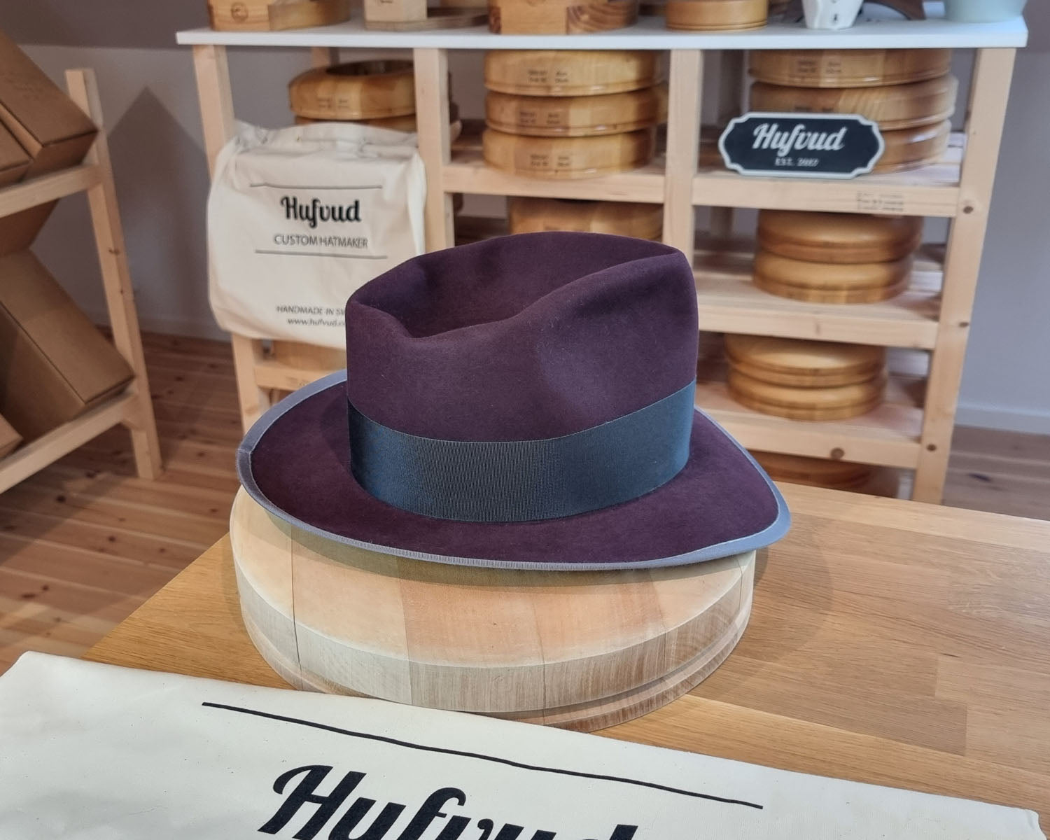 WHIPPET FEDORA | LIMITED EDITION | BEAVER HUNDRED | PLUM COLOR | SIZE 60, US 7 1/2