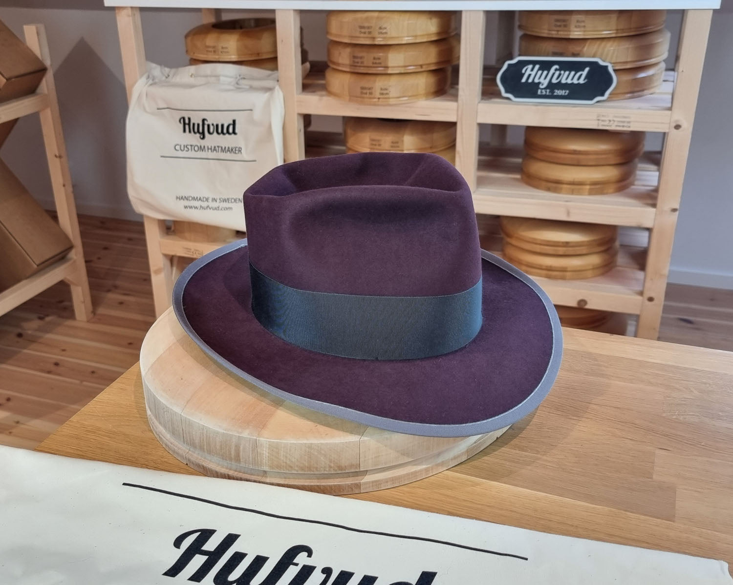 WHIPPET FEDORA | LIMITED EDITION | BEAVER HUNDRED | PLUM COLOR | SIZE 60, US 7 1/2