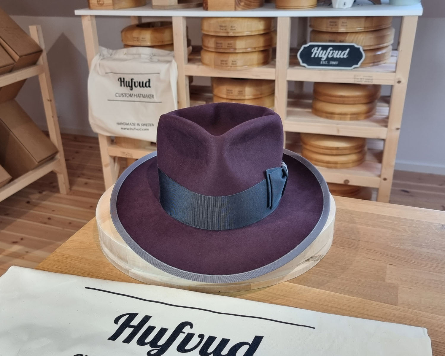 WHIPPET FEDORA | LIMITED EDITION | BEAVER HUNDRED | PLUM COLOR | SIZE 60, US 7 1/2