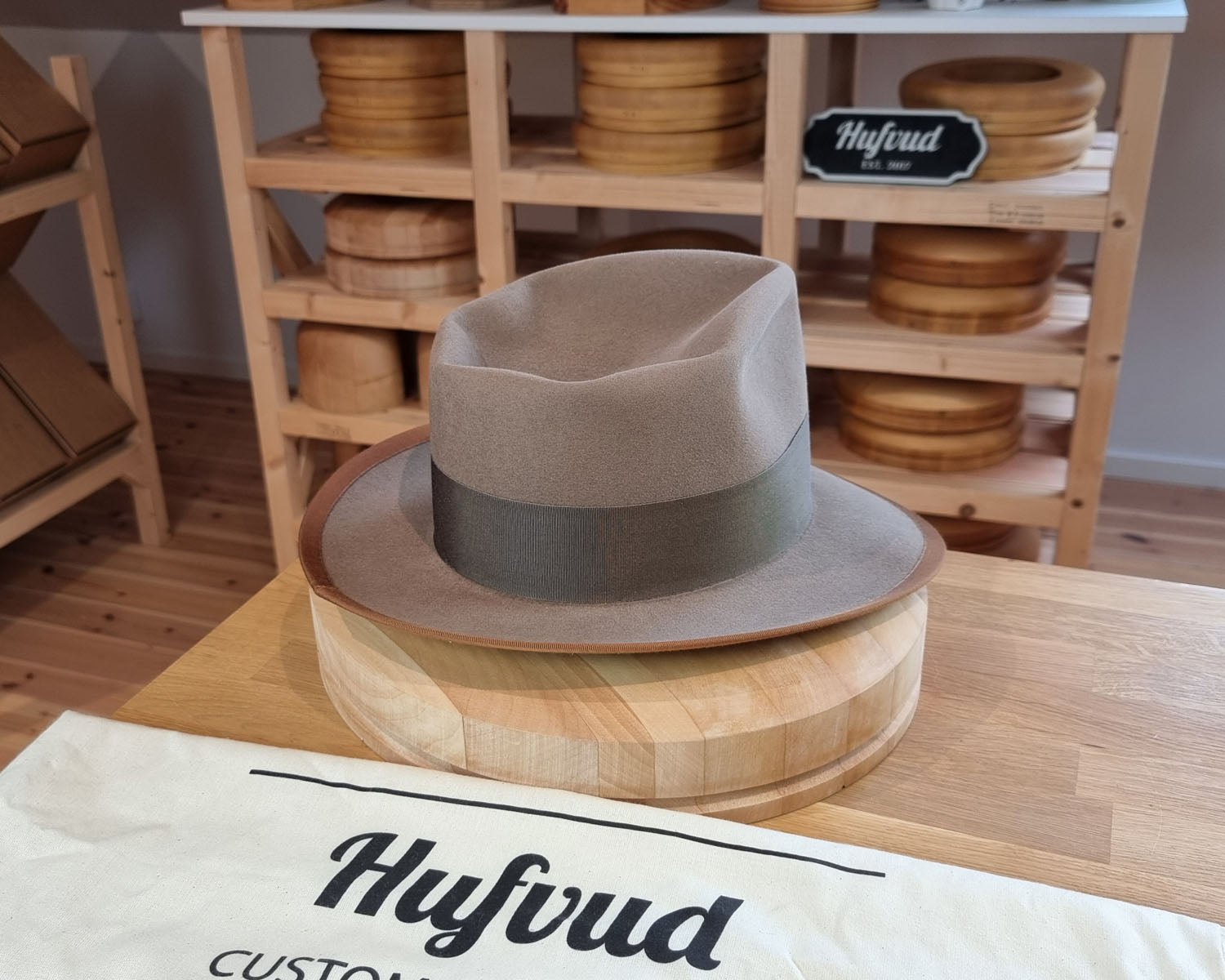 WHIPPET FEDORA | RABBIT &amp; HARE DELUXE BLEND | DRIFTWOOD COLOR | SIZE 58, US 7 1/4