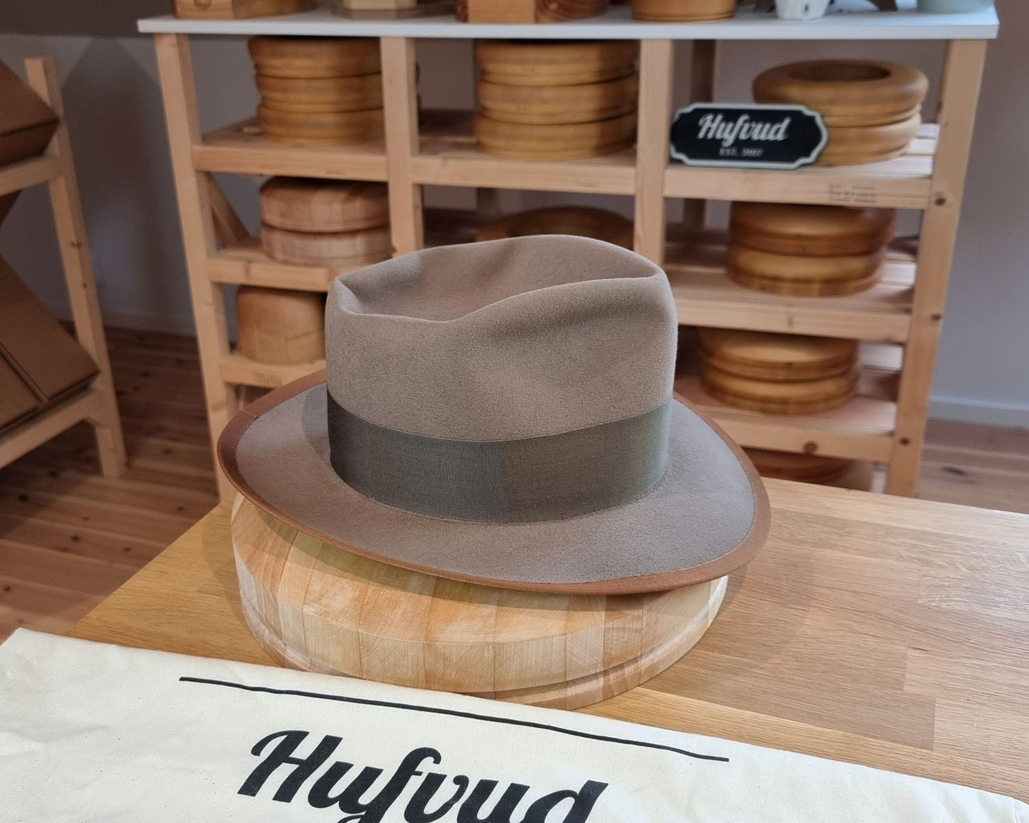 WHIPPET FEDORA | RABBIT &amp; HARE DELUXE BLEND | DRIFTWOOD COLOR | SIZE 58, US 7 1/4