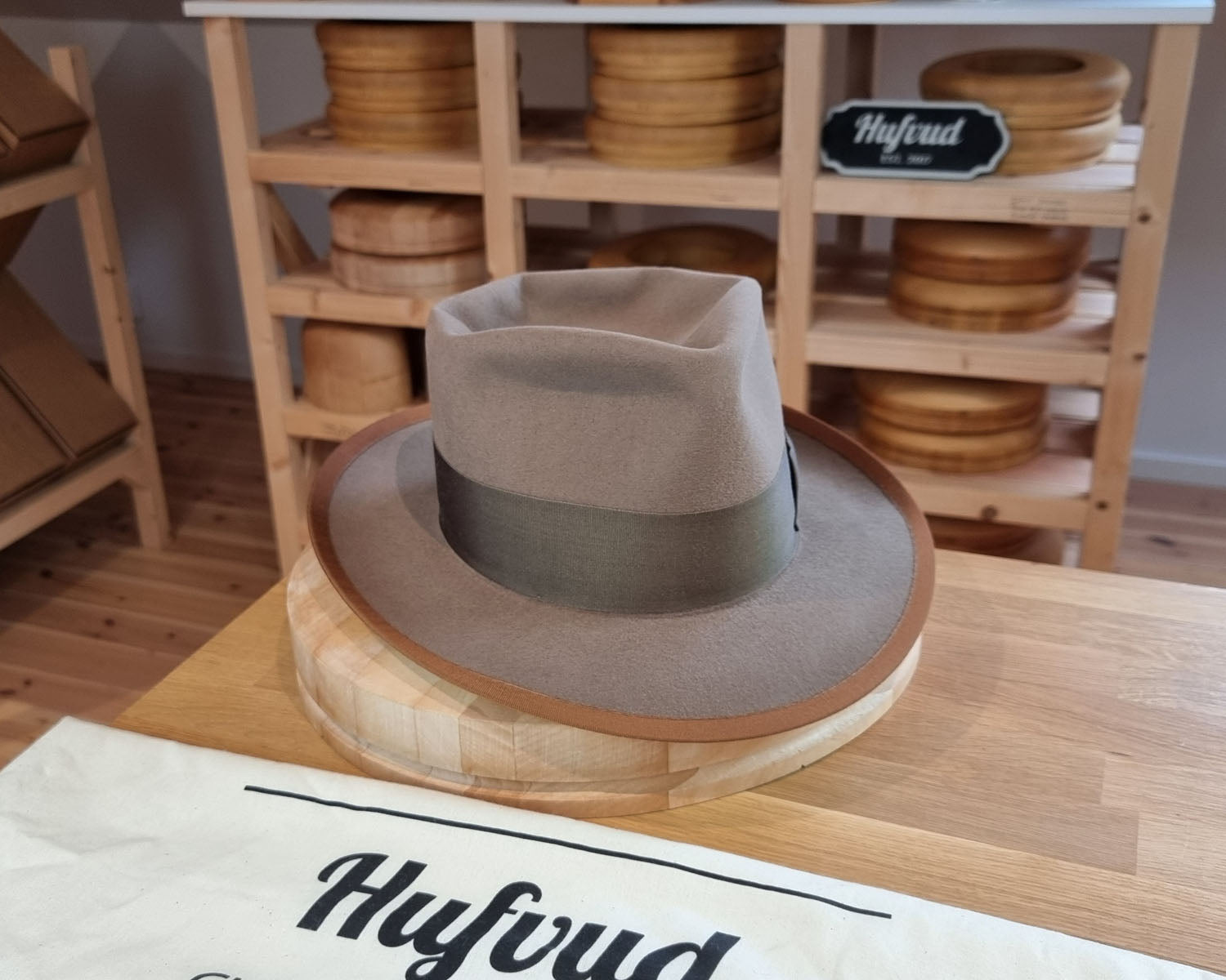 WHIPPET FEDORA | RABBIT &amp; HARE DELUXE BLEND | DRIFTWOOD COLOR | SIZE 58, US 7 1/4