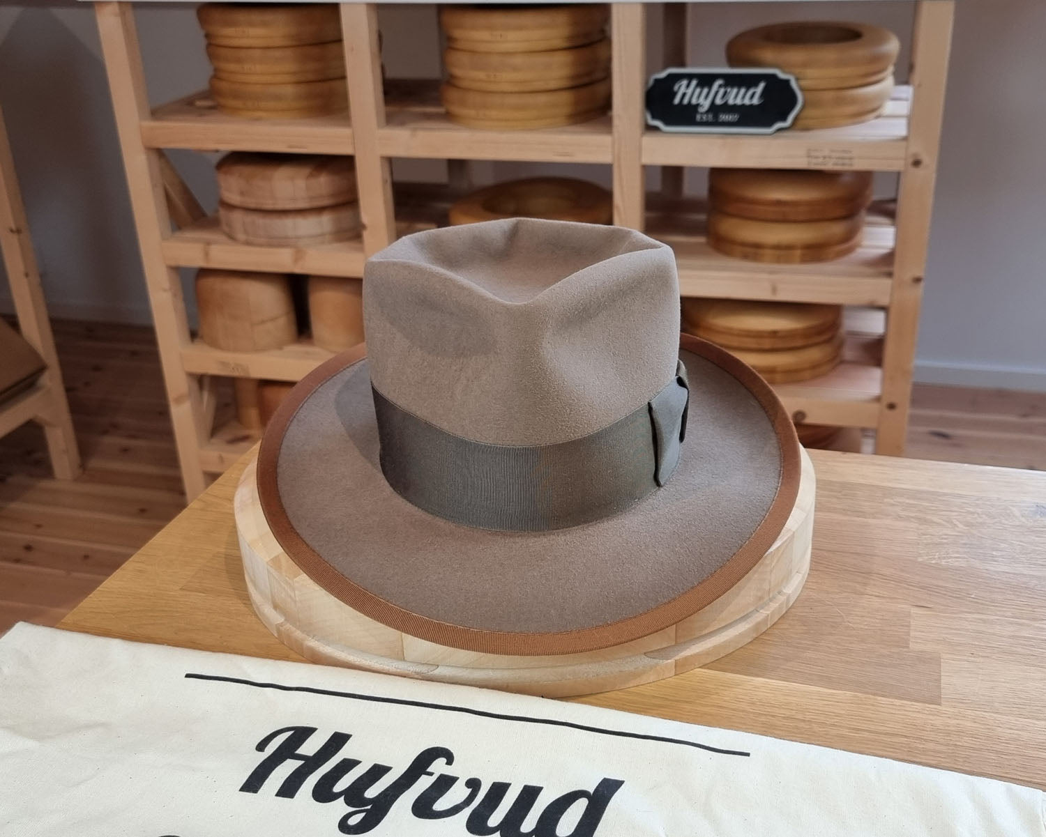 WHIPPET FEDORA | RABBIT &amp; HARE DELUXE BLEND | DRIFTWOOD COLOR | SIZE 58, US 7 1/4