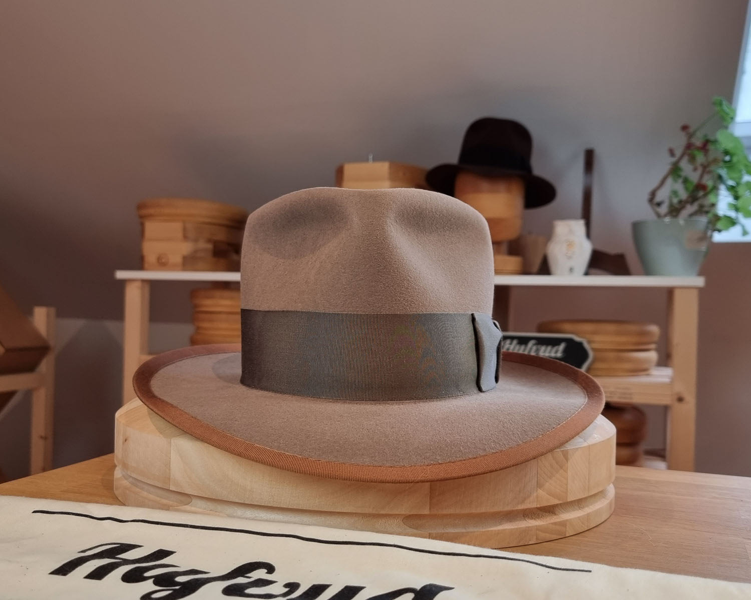 WHIPPET FEDORA | RABBIT &amp; HARE DELUXE BLEND | DRIFTWOOD COLOR | SIZE 58, US 7 1/4