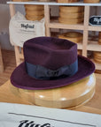 WHIPPET FEDORA | RABBIT & HARE DELUXE BLEND | PLUM COLOR | SIZE 60, US 7 1/2