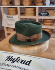 WHIPPET FEDORA | 100X NUTRIA | MOSS GREEN COLOR | SIZE 59, US 7 3/8