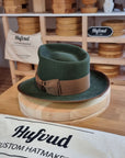 WHIPPET FEDORA | 100X NUTRIA | MOSS GREEN COLOR | SIZE 59, US 7 3/8