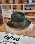 WHIPPET FEDORA | 100X NUTRIA | MOSS GREEN COLOR | SIZE 59, US 7 3/8