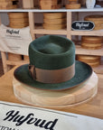 WHIPPET FEDORA | 100X NUTRIA | MOSS GREEN COLOR | SIZE 59, US 7 3/8