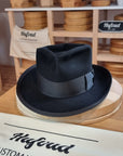 WHIPPET FEDORA | 50X BEAVER BLEND | BLACK | SIZE 62, US 7 3/4