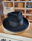 WHIPPET FEDORA | 50X BEAVER BLEND | BLACK | SIZE 62, US 7 3/4