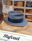 FOUR POINT CROWN FEDORA | BEAVER HUNDRED | LIMITED EDITION GRAY COLOR | SIZE 61, US 7 5/8