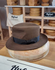 LEIFUR Lucky FEDORA | RABBIT & HARE DELUXE BLEND FELT | SABLE BROWN COLOR | SIZE 58, US 7 1/4