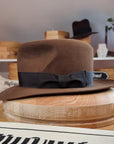 LEIFUR Lucky FEDORA | RABBIT & HARE DELUXE BLEND FELT | SABLE BROWN COLOR | SIZE 58, US 7 1/4