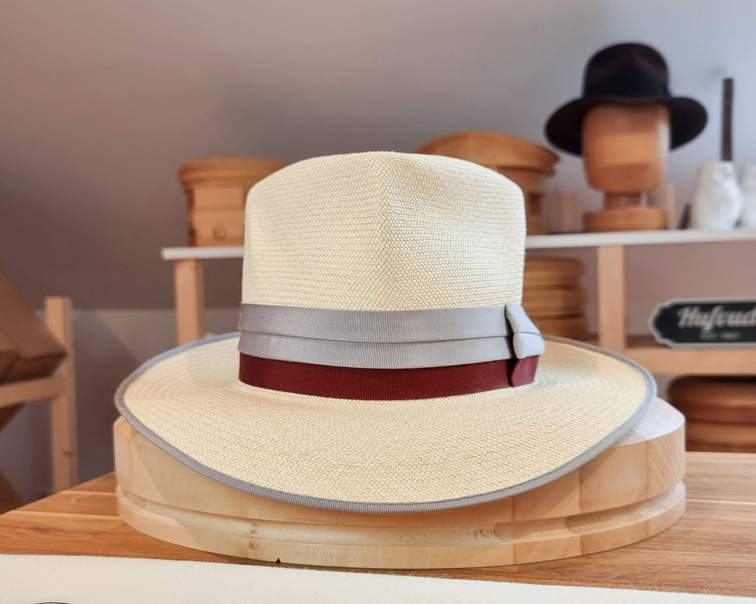BOGART FEDORA | HAND WOVEN ECUADORIAN STRAW | NATURAL COLOR | CUENCA GRADE TWELVE | SIZE 58, US 7 1/4