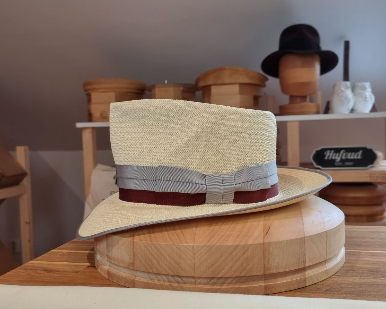 BOGART FEDORA | HAND WOVEN ECUADORIAN STRAW | NATURAL COLOR | CUENCA GRADE TWELVE | SIZE 58, US 7 1/4