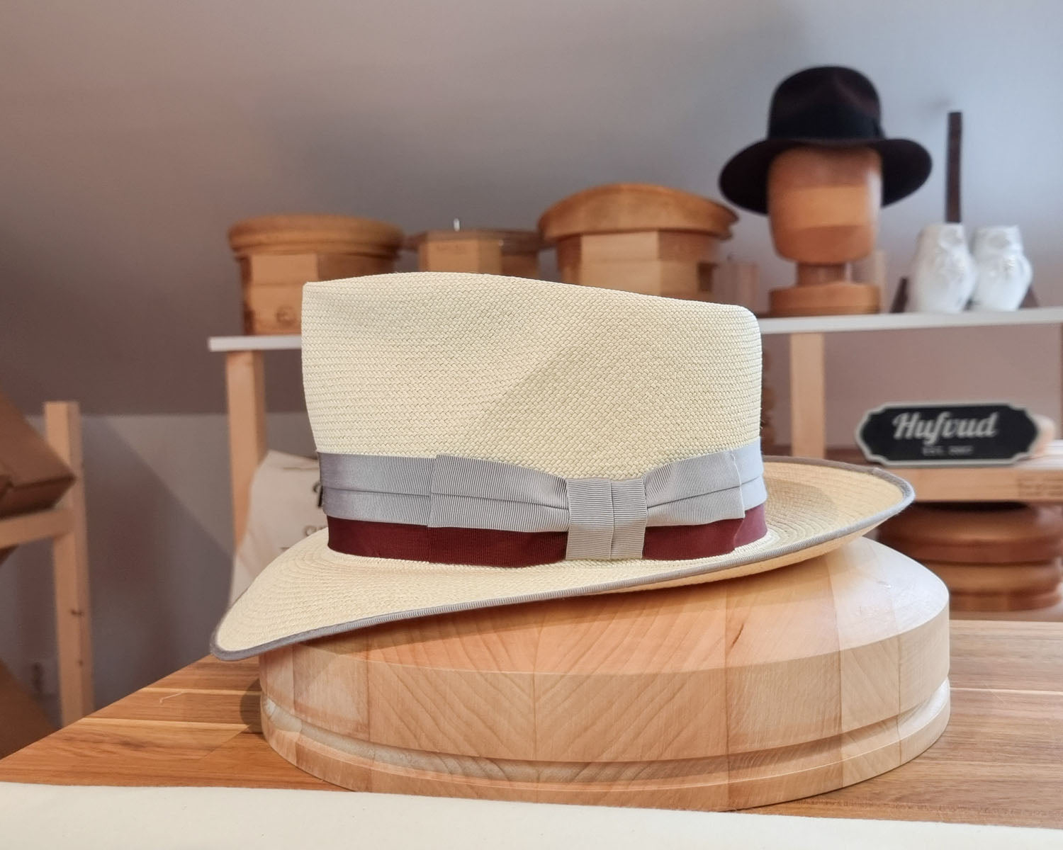 BOGART FEDORA | HAND WOVEN ECUADORIAN STRAW | NATURAL COLOR | CUENCA GRADE TWELVE | SIZE 58, US 7 1/4