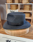 LEIFUR Adventure FEDORA | BEAVER TWENTY | CHARCOAL COLOR | WESTERN WEIGHT | SIZE 61, US 7 5/8