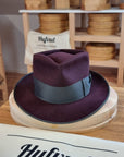 BOGART Maltese Falcon FEDORA | RABBIT & HARE DELUXE BLEND | PLUM COLOR | SIZE 59, US 7 3/8