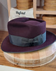 BOGART Maltese Falcon FEDORA | RABBIT & HARE DELUXE BLEND | PLUM COLOR | SIZE 59, US 7 3/8