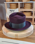 BOGART Maltese Falcon FEDORA | RABBIT & HARE DELUXE BLEND | PLUM COLOR | SIZE 59, US 7 3/8