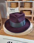 BOGART Maltese Falcon FEDORA | RABBIT & HARE DELUXE BLEND | PLUM COLOR | SIZE 59, US 7 3/8
