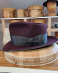 BOGART Maltese Falcon FEDORA | RABBIT & HARE DELUXE BLEND | PLUM COLOR | SIZE 59, US 7 3/8