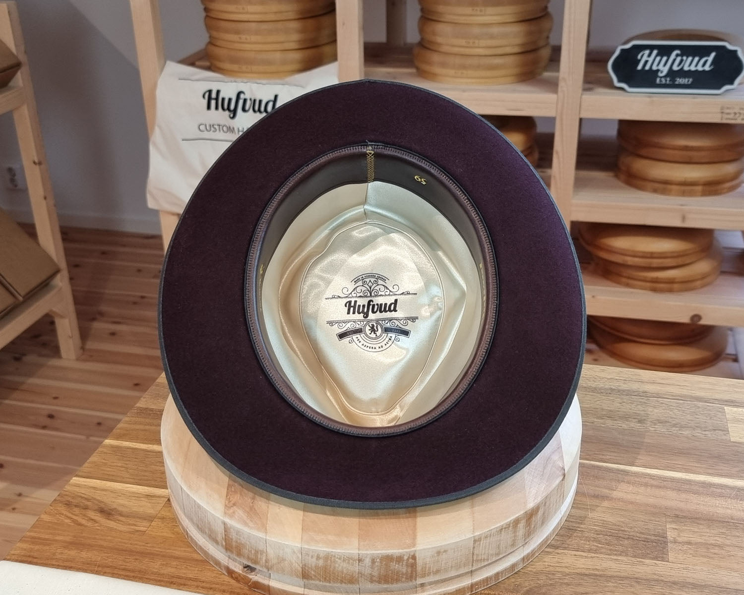 BOGART Maltese Falcon FEDORA | RABBIT &amp; HARE DELUXE BLEND | PLUM COLOR | SIZE 59, US 7 3/8