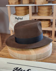 LEIFUR Lucky FEDORA | BEAVER HUNDRED | SABLE BROWN COLOR | SIZE 60, US 7 1/2