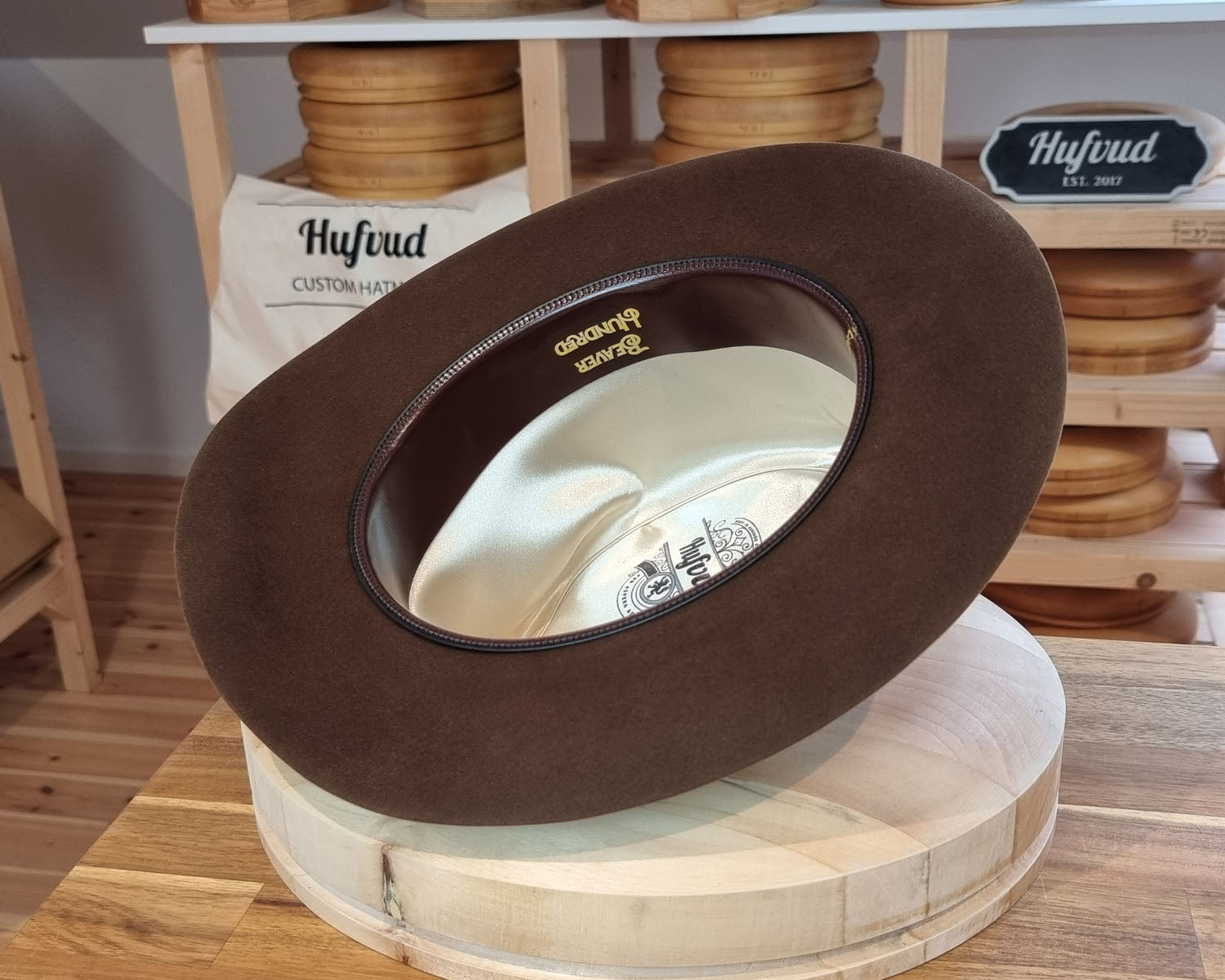 LEIFUR Lucky FEDORA | BEAVER HUNDRED | SABLE BROWN COLOR | SIZE 60, US 7 1/2