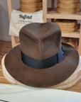 LEIFUR Lucky FEDORA | BEAVER HUNDRED | SABLE BROWN COLOR | SIZE 58, US 7 1/4